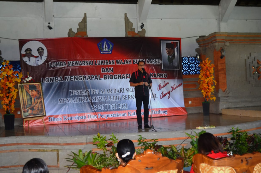 Pupuk Jiwa Nasionalisme Generasi Muda, Diskerpus Badung Gelar Lomba Menghafal Biografi Bung Karno